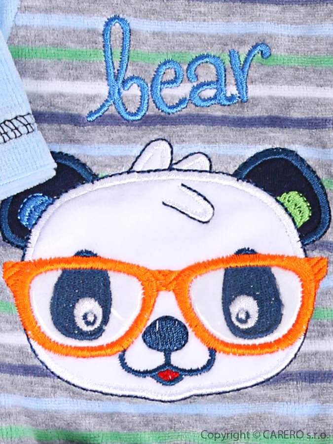 KOALA Kojenecký overal Panda modrý vel. 74