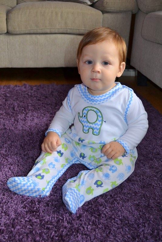 NEW BABY Kojenecké dupačky sloník bílo-růžové Vel. 62