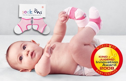 KIKKO Sock Ons držák ponožek Brights Lime 6-12m