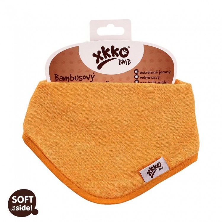 KIKKO Bambusový dětský slintáček/šátek Orange