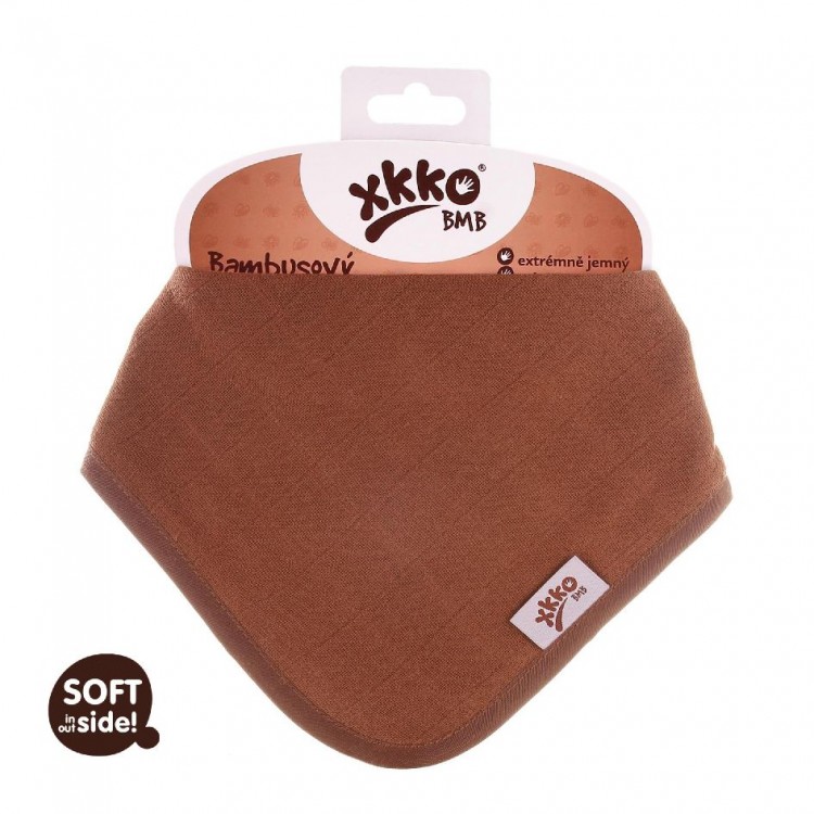 KIKKO Bambusový dětský slintáček/šátek Milk Choco