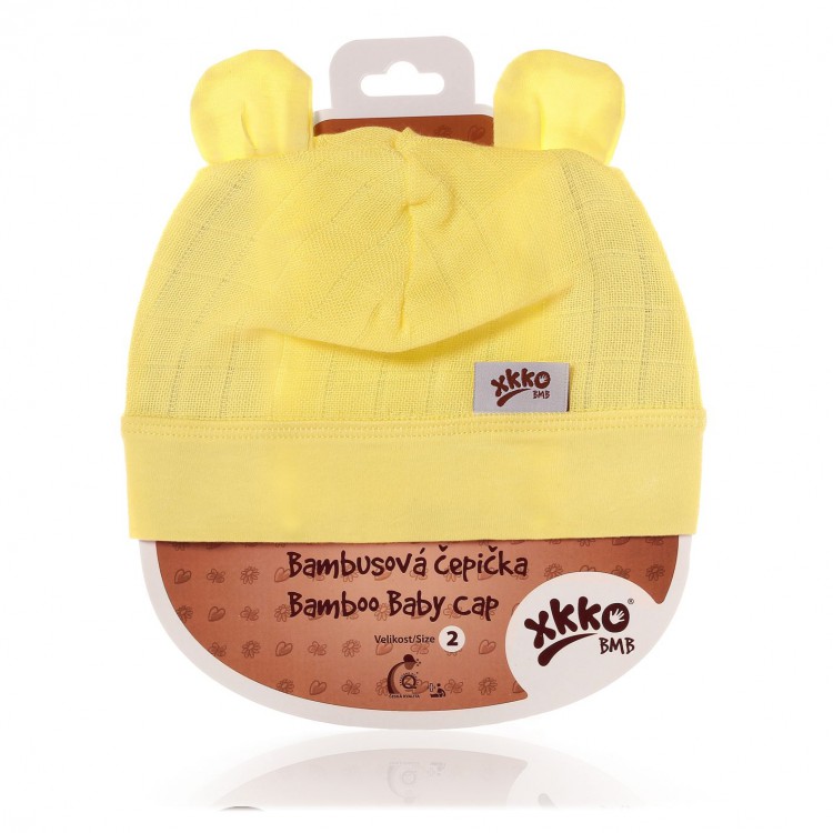 KIKKO Dětská bambusová čepička Lemon