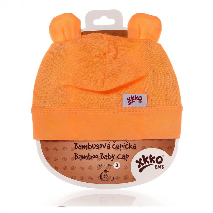 KIKKO Dětská bambusová čepička Orange