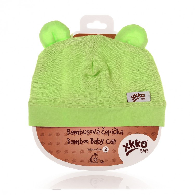 KIKKO Dětská bambusová čepička Lime