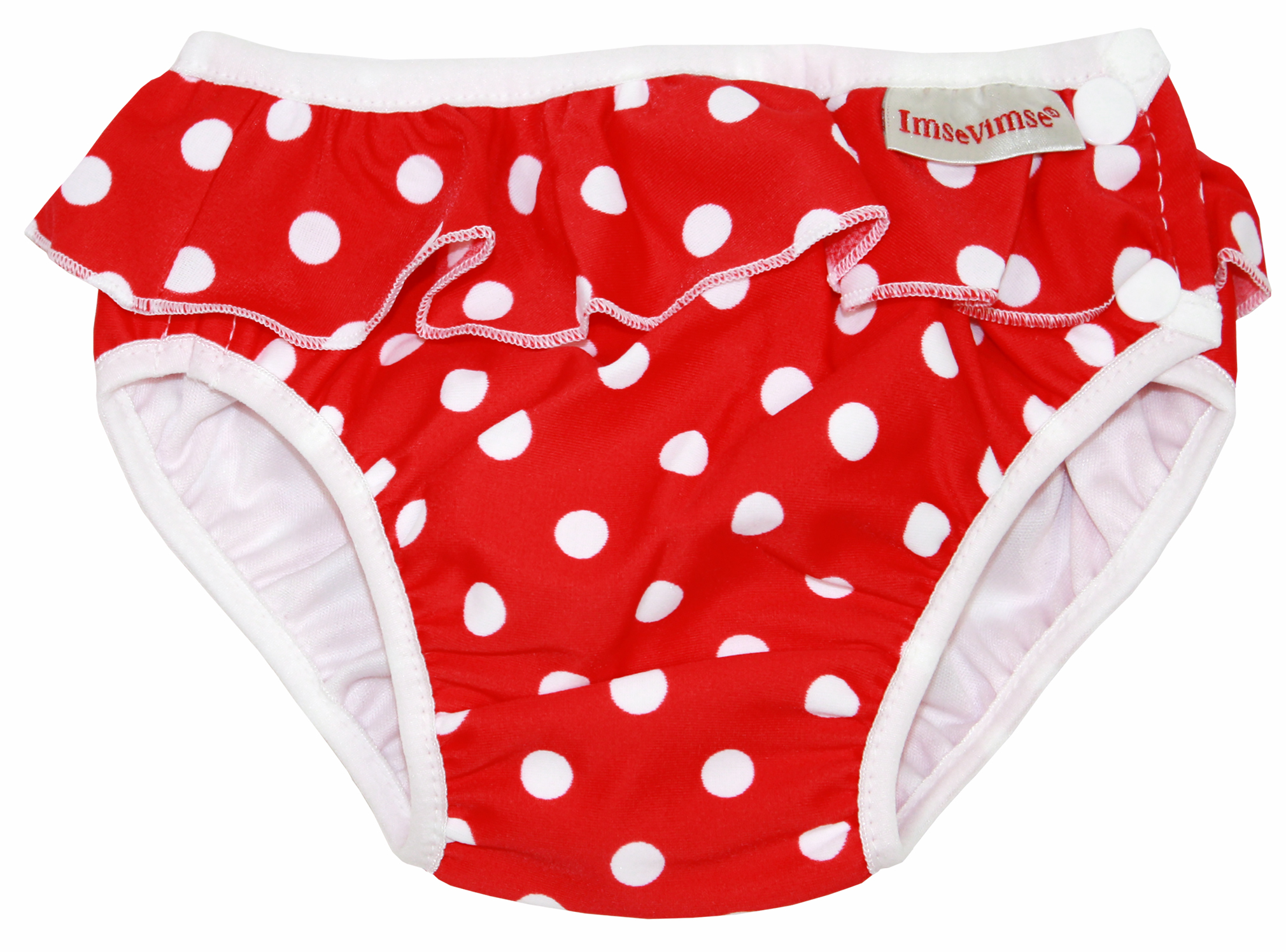 IMSE VIMSE Plenkové plavky, Červené puntíky, vel. XL (11 - 14 kg)