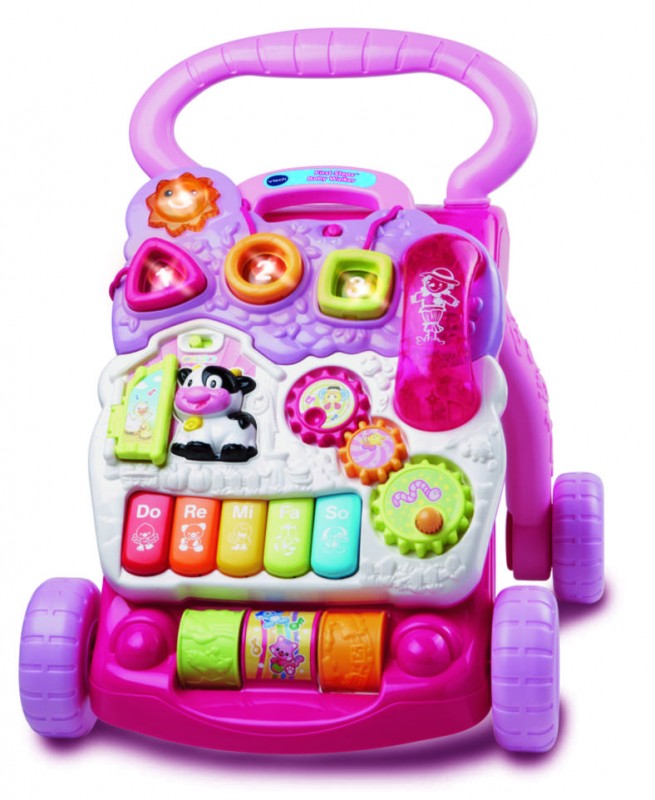VTECH Chodítko Uč se a poznávej Růžové