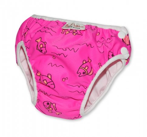 IMSE VIMSE Plenkové plavky, Ryby neonově růžové, vel. NB (4 - 6 kg)
