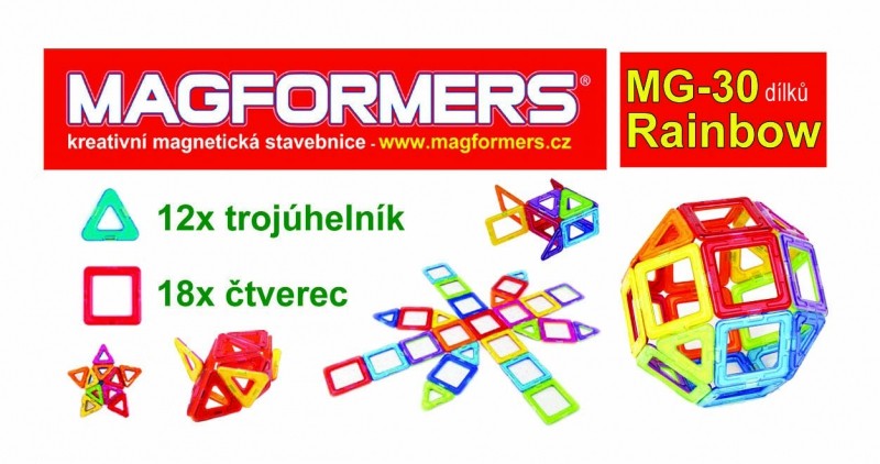 MAGFORMERS 30 magnetická stavebnice 30 dílků