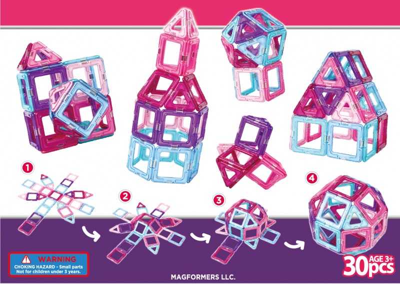 MAGFORMERS Pastelle-30 magnetická stavebnice
