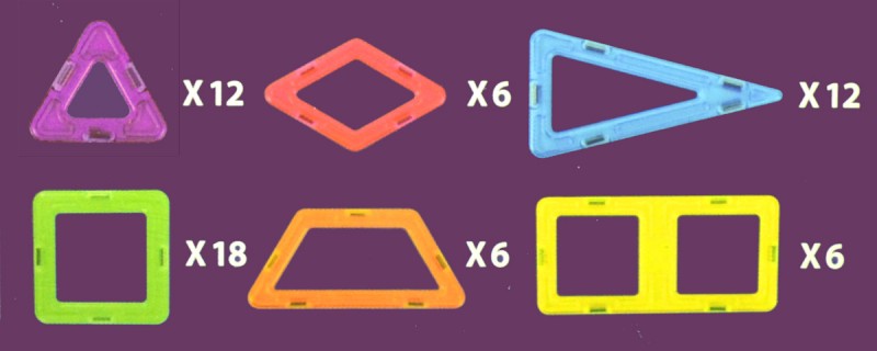 MAGFORMERS Neon-60 magnetická stavebnice