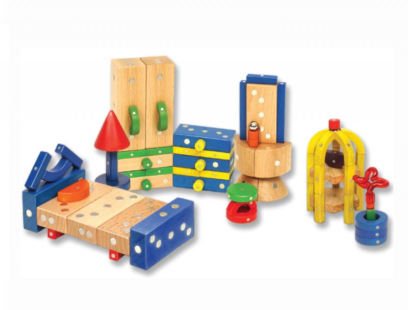 MAGFORMERS Dětská ložnice dřevěná stavebnice