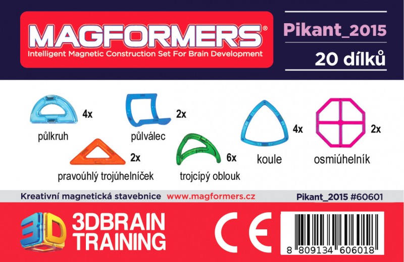 MAGFORMERS Pikant 2015, nové magnetické dílky
