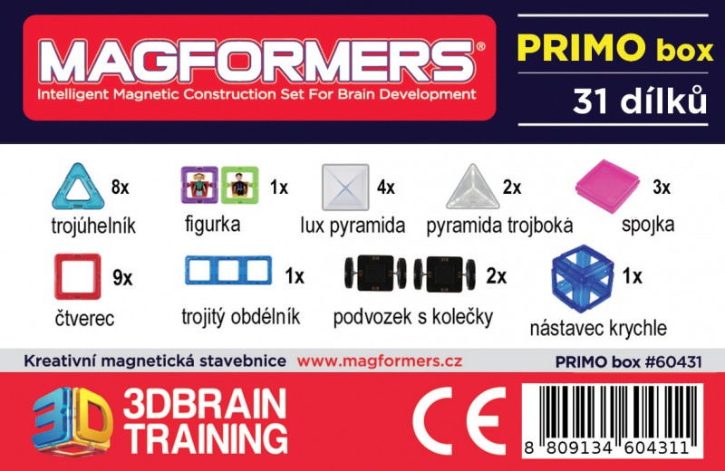 MAGFORMERS Primo Box magnetická stavebnice