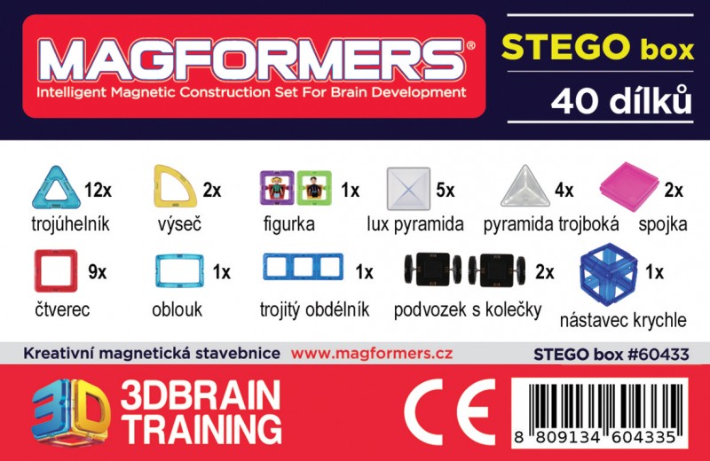 MAGFORMERS Stego box magnetická stavebnice