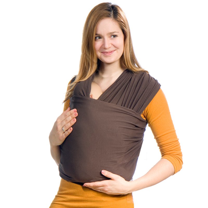 LILIPUTI Elastický šátek Tmavě hnědý