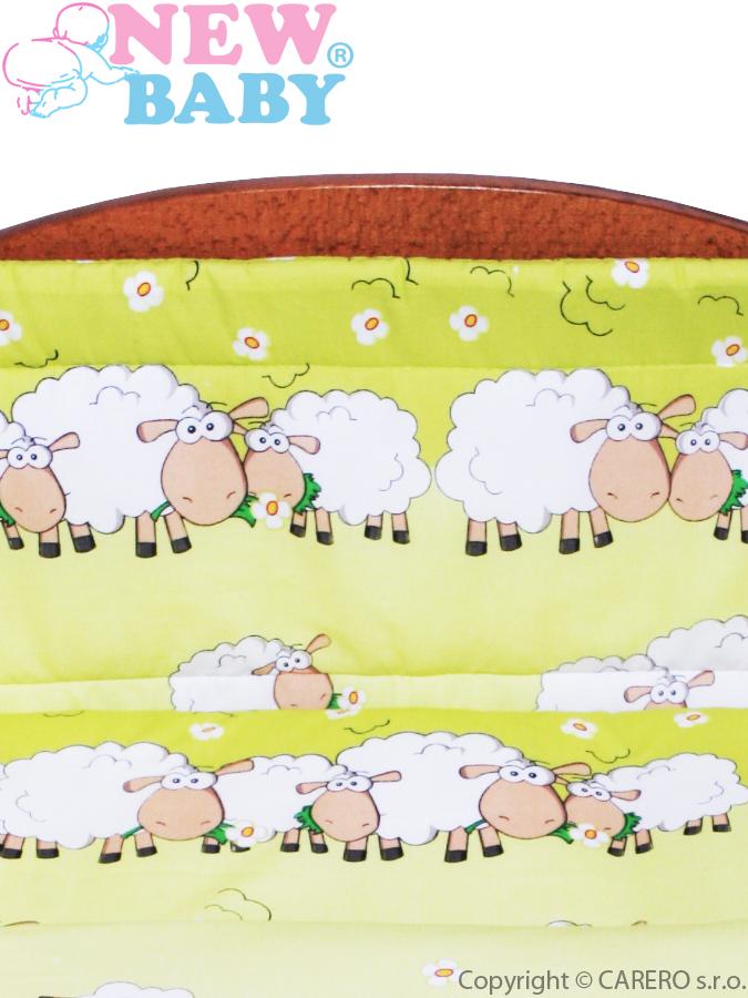 NEW BABY 3-dílné ložní povlečení 100/135 zelené s ovečkou