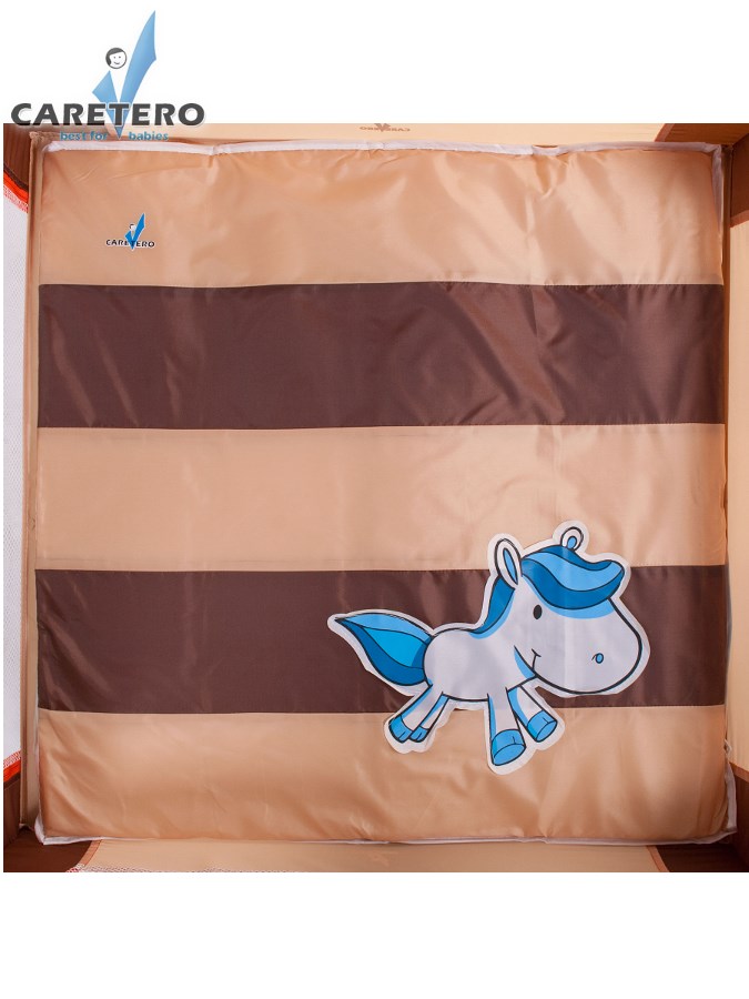 CARETERO Dětská skládací ohrádka Quadra Brown
