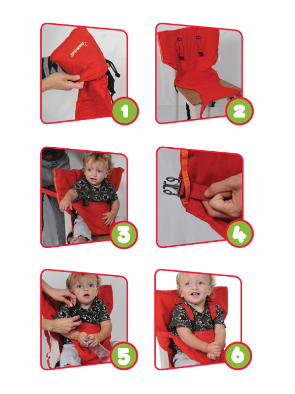 SACK´N SEAT cestovní návlek jídelní židlička Modrá