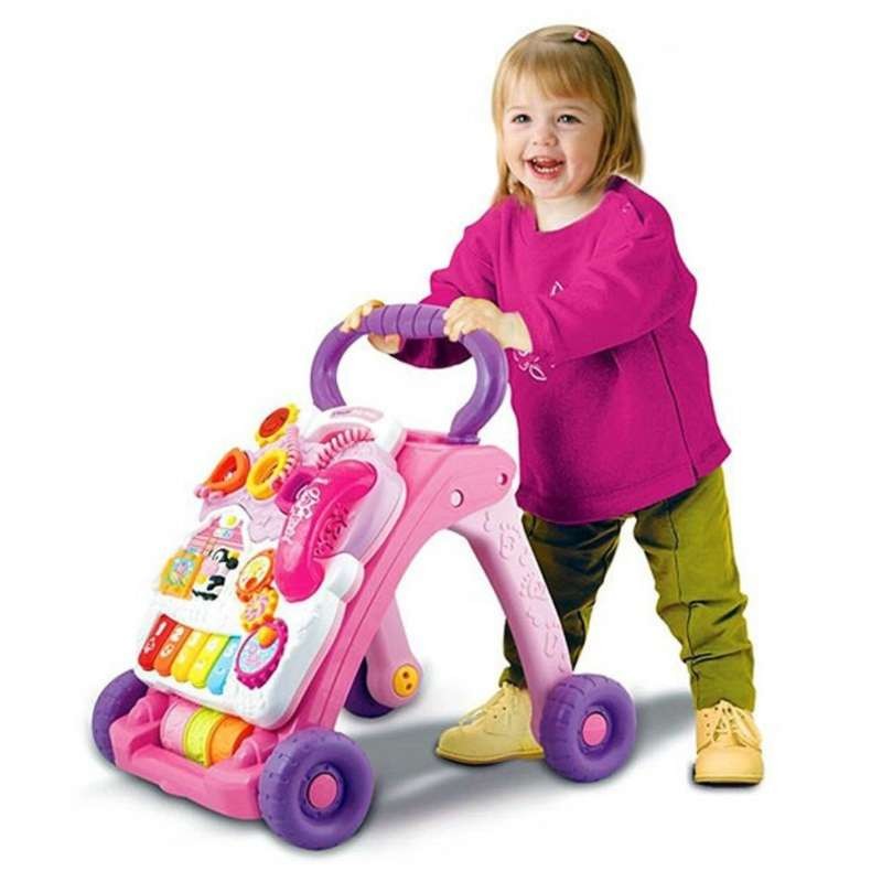 VTECH Chodítko Uč se a poznávej Růžové