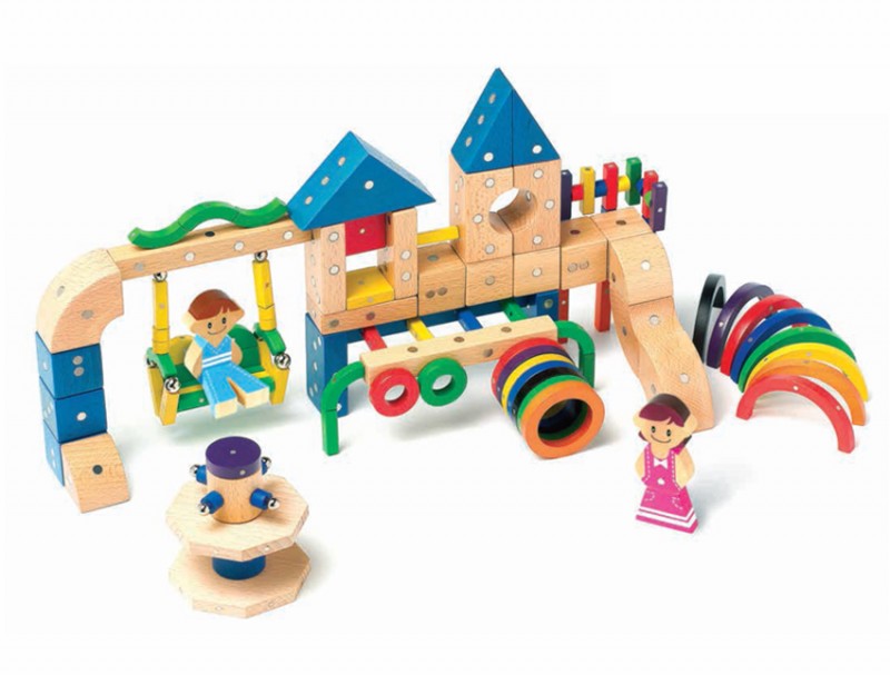 MAGFORMERS Dětské hřiště dřevěná stavebnice