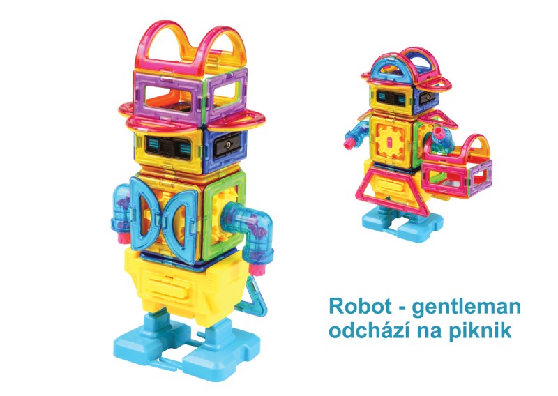 MAGFORMERS Chodící robot magnetická stavebnice