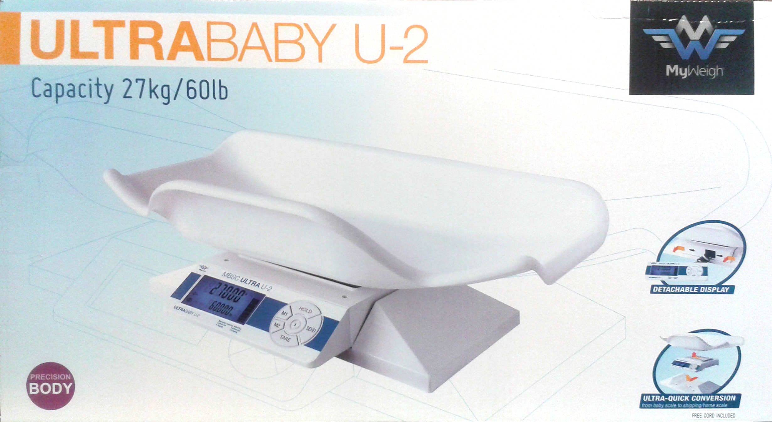 ULTRABABY U2 kojenecká váha s přesností vážení 5g