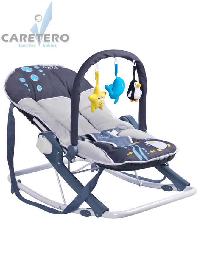 CARETERO Dětské lehátko Aqua grey