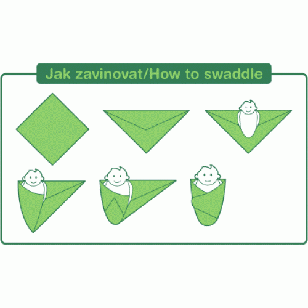 T-TOMI Bambusová dětská zavinovačka Srdíčka