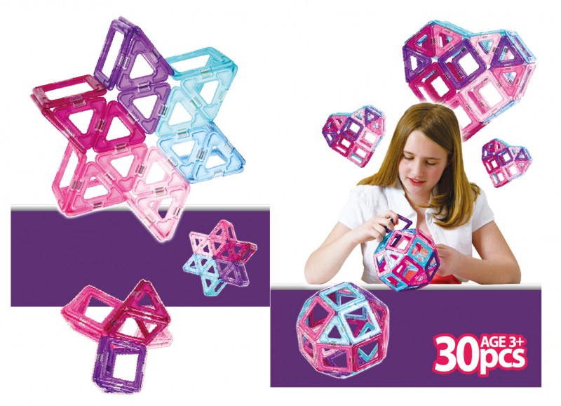 MAGFORMERS Pastelle-30 magnetická stavebnice
