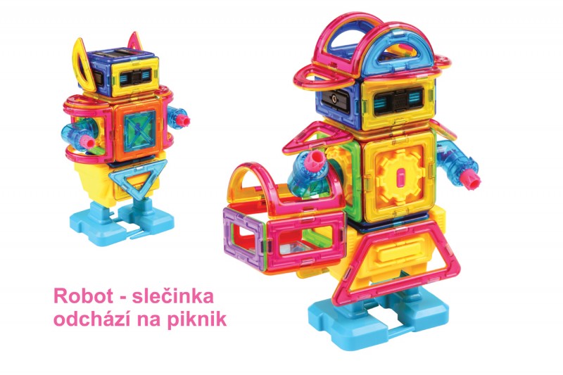 MAGFORMERS Chodící robot magnetická stavebnice